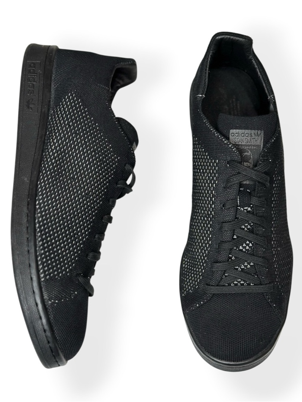 ADIDAS Stan Smith Primeknit Shoes, Black, US12 (Men’s) - Picture 2 of 12
